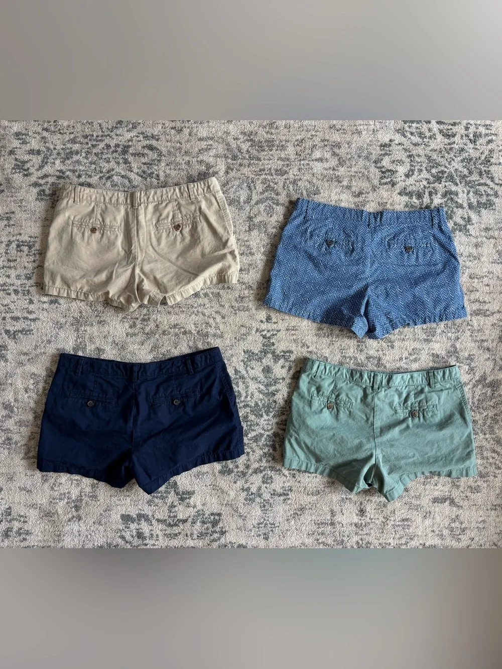 GAP Navy Flat-Front Cotton Shorts